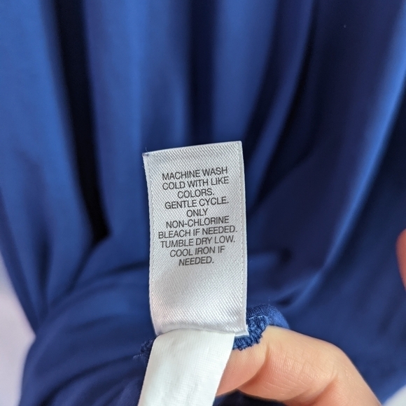 J Jill Dress Long Sleeve Size Small Wearever Jersey Blue Scoop Stretch Women - Picture 11 of 13